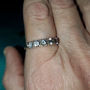 Sterling Silver CZ Ring Size 8 3/4